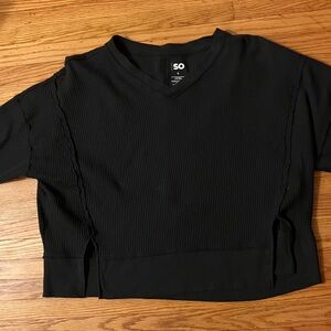 SO Women’s Charcoal V-Neck Sweater
